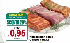 Ribs Di Suino BBQ Cinque Stelle