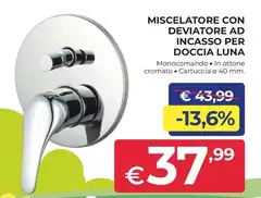 Miscelatore Con Deviatore Ad Incasso Per Doccia Luna