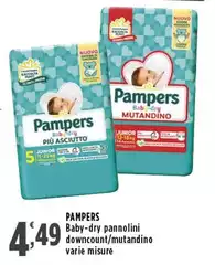 Pampers - Baby-dry Pannolini Downcount/mutandino