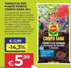 Compo - Terriccio Per Piante Fiorite Compo-Sana 20 L