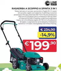 Line Garden - Rasaerba A Scoppio A Spinta 3 In 1 Line Garden - Rasaerba A Scoppio A Spinta 3 In 1