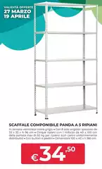 Scaffale Componibile Panda A 5 Ripiani Scaffale Componibile Panda A 5 Ripiani