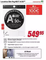 LG - Lavatrice Slim 9kg AI DDTM