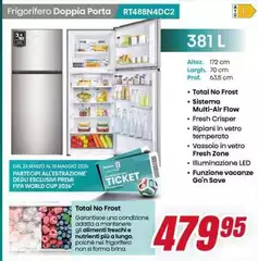 Samsung - Frigorifero Doppia Porta RT488N4DC2