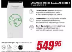 Samsung - Lavatrice Carica Dall'alto Serie 7 THASN276TM-7 Samsung - Lavatrice Carica Dall'alto Serie 7 THASN276TM-7