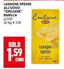 Barilla - Lasagne Spesse All'Uovo "Emiliane"