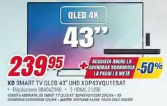Solo - Smart Tv Qled 43" UHD4K3VQUÉSAT