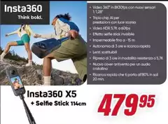 Insta360 X5 + Selfie Stick