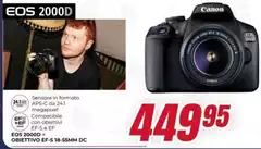 Canon - EOS 20000 + OBETTIVE EF S 18,55MM DC Canon - EOS 20000 + OBETTIVE EF S 18,55MM DC