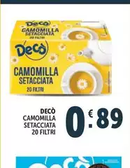 Deco - Camomilla Setacciata 20 Filtri Deco - Camomilla Setacciata 20 Filtri