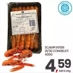 Scampi Interi 21/30 Congelati Scampi Interi 21/30 Congelati