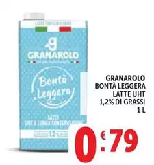 Granarolo - Bontà Leggera Latte UHT 1,2% Di Grassi
