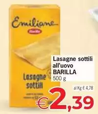 Barilla - Lasagne Sottili All'Uovo