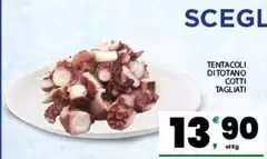 Tentacoli Di Totano Cotti Tagliati