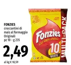 Fonzies - Croccantini Di Mais Al Formaggio Originali Fonzies - Croccantini Di Mais Al Formaggio Originali
