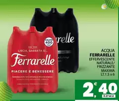 Ferrarelle - Acqua Effervescente Naturale/Frizzante Maxima