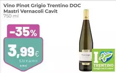 Cavit - Vino Pinot Grigio Trentino DOC Mastri Vernacoli Cavit - Vino Pinot Grigio Trentino DOC Mastri Vernacoli