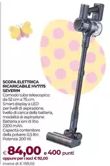 Severin - Scopa Elettrica Ricaricabile Hv7175