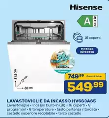 Hisense - Lavastoviglie Da Incasso HV663A65