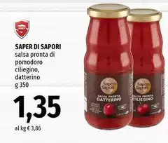 Saper Di Sapori - Salsa Pronta Di Pomodoro Ciliegino