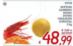 Surgital - Bottoni Gamberi Rosso Divine Creazioni