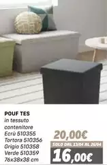 Tortora - Pouf Tes