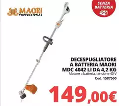 Decespugliatore A Batteria MDC 4042 LI Da 4,2 Kg