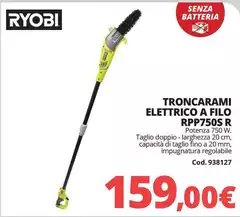 Ryobi - Troncarami Elettrico A Filo RPP750S