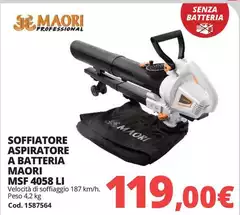 Soffiatore Aspiratore A Batteria MSF 4058 LI