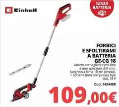 Einhell - Forbici E Sfoltirami A Batteria 18