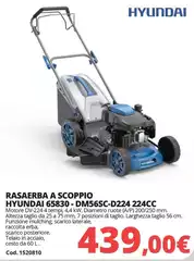 Hyundai - Rasaerba A Scoppio 658330 - Dm56sc-d224 224cc