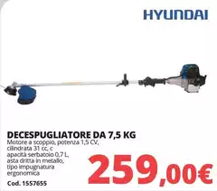 Hyundai - Decespugliatore Da 7,5 Kg