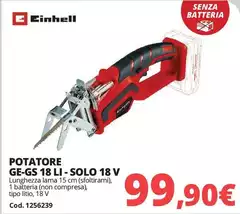 Einhell - Potatore Ge-gs 18 Li- Solo 18 V