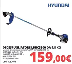 Hyundai - Decespugliatore Ldbc3300 Da 9,8 Kg