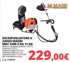Asta - Decespugliatore A Zaino Mdc 5200 Z Da 11 Kg