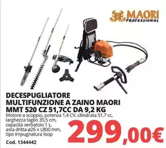 Asta - Decespugliatore Multifunzione A Zaino Mmt 520 CZ 517CC