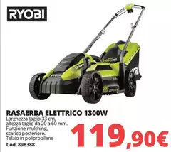 Ryobi - Rasaerba Elettrico 1300W
