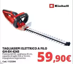 Einhell - Tagliasiepi Elettrico A Filo 4245