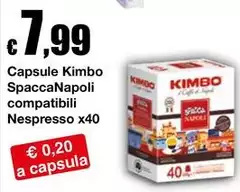 Kimbo - Capsule Spacca Napoli Compatibili Nespresso Kimbo - Capsule Spacca Napoli Compatibili Nespresso