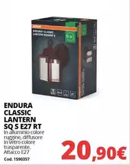 La lanterna - Endura Classic Sq S E27 Rt
