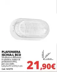 Ischia - Plafoniera -l Bco