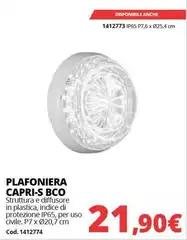 Plafoniera Capris-s Bco