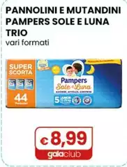 Pampers - Pannolini E Mutandini Sole E Luna Trio Vari Formati