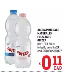 Guizza - Acqua Minerale Naturale/ Frizzante
