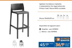Matt - Sgabello Monoblocco Impitable, In Polipropiliones Con Tapa Intiscriola Matt - Sgabello Monoblocco Impitable, In Polipropiliones Con Tapa Intiscriola