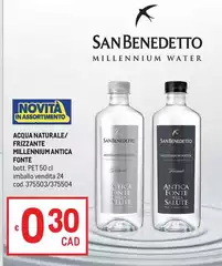 San Benedetto - Acqua Naturale/ Frizzante Millennium Antica Fonte San Benedetto - Acqua Naturale/ Frizzante Millennium Antica Fonte