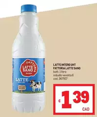 Fattoria latte sano - Latte Intero Uht