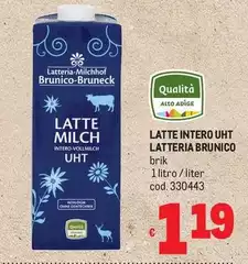 Latteria brunico - Latte Intero Uht