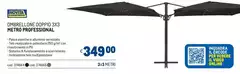 Ombrellone Doppio 3x3 Metro Professional Ombrellone Doppio 3x3 Metro Professional