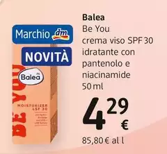 Balea - Be You Crema Viso Spf 30 Idratante Con Pantenolo E Niacinamide 50 Ml